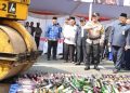 13.500 Botol Miras Dimusnahkan Polresta Pati
